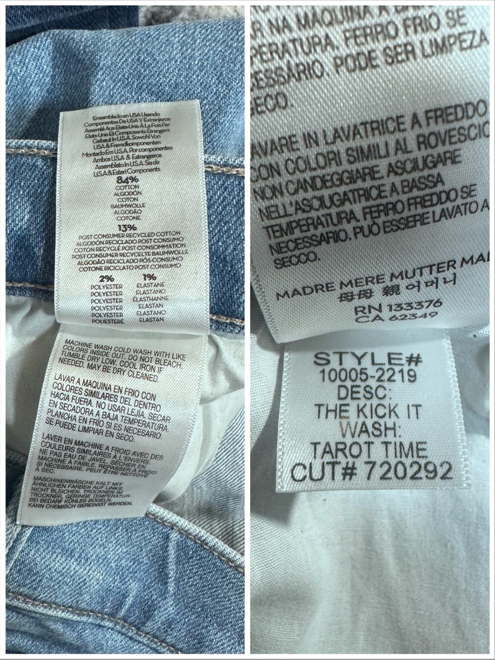 Mother The Kick It High Waist Jeans in Tarot Time NWT | Size 32 | Item #3507 - Picture 12 of 12
